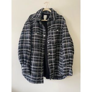 H&M Jacquard Weave Shirt Jacket